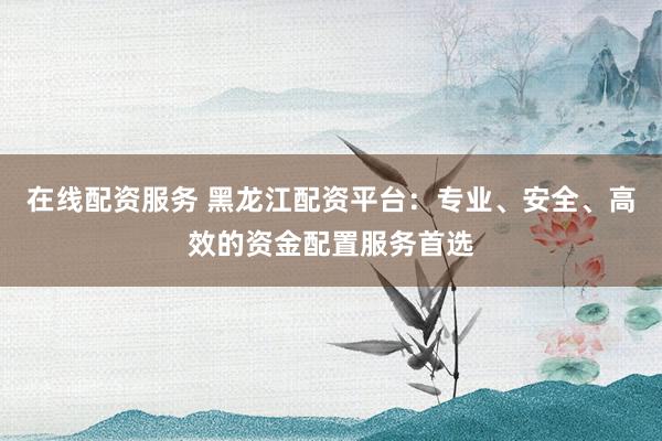 在线配资服务 黑龙江配资平台：专业、安全、高效的资金配置服务首选