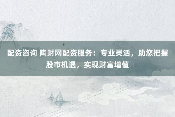 配资咨询 陶财网配资服务：专业灵活，助您把握股市机遇，实现财富增值
